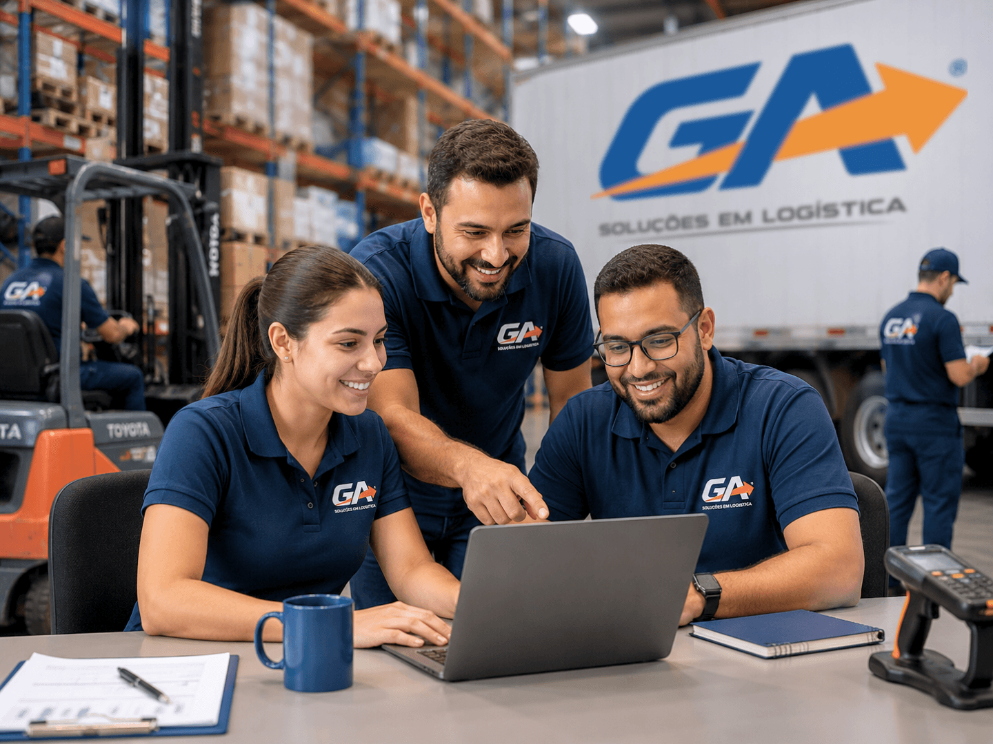 Equipe de operação GA Soluções em Logística